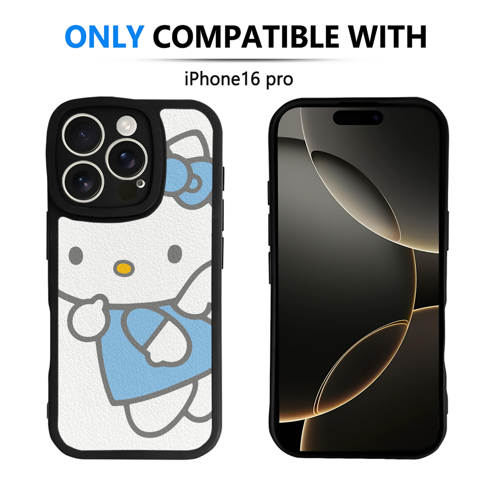 （画像用） Hello Kitty ハローキティ 【iPhone 16シリーズ対応】シリコンスマホケース（レザー調） 材質：シリコン